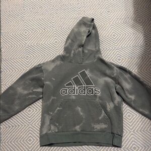 Adidas Gray Hoodie Sweatshirt Classic Logo Pullover